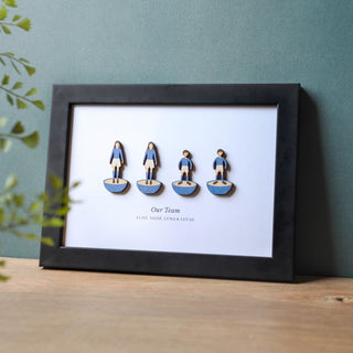 Wooden Subbuteo Family Football Print