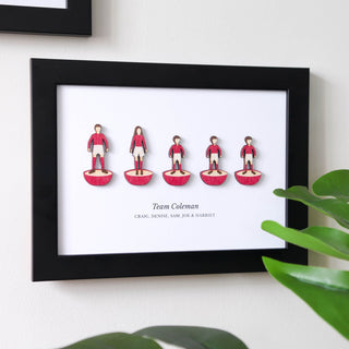 Wooden Subbuteo Family Football Print