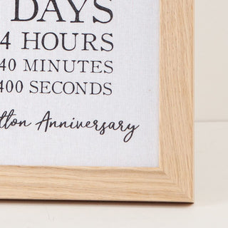 Linear Design Cotton Anniversary Time Print