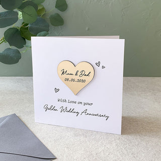 Gold Anniversary Heart Card