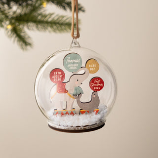 Circus Animals First Christmas Baby Details Bauble