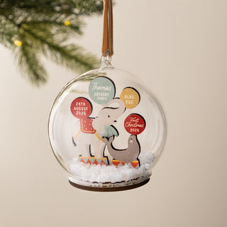 Circus Animals First Christmas Baby Details Bauble