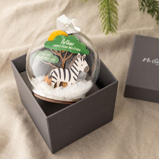 Safari Animal First Christmas Baby Details Bauble
