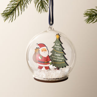 Personalised Father Christmas Baby Details Bauble