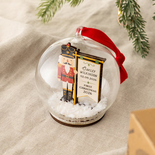 Nutcracker Personalised First Christmas Bauble