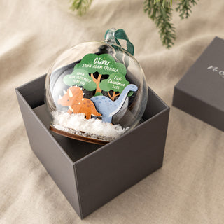 Dinosaur First Christmas Baby Details Bauble