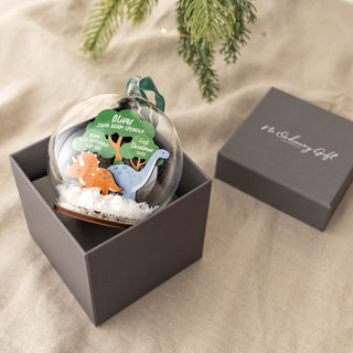 Dinosaur First Christmas Baby Details Bauble