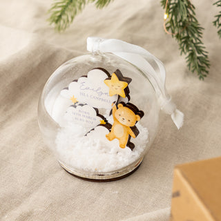 Teddy Bear First Christmas Baby Details Bauble