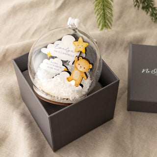Teddy Bear First Christmas Baby Details Bauble