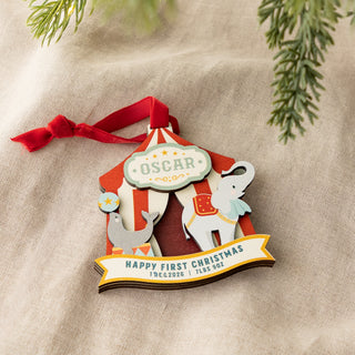 Circus Animals First Christmas Hanging Decoration
