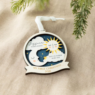 Sun & Moon First Christmas Hanging Decoration