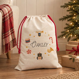 Nutcracker Personalised Christmas Sack