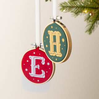 Bold Monogram Mini Velvet Hoop Decoration