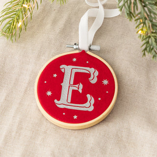Bold Monogram Mini Velvet Hoop Decoration