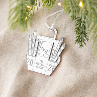 Acrylic Ski Cable Car Family Christmas Decoration
