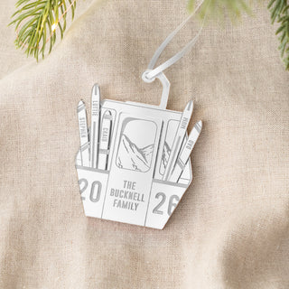 Acrylic Ski Cable Car Family Christmas Decoration