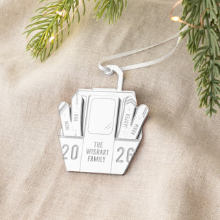 Acrylic Snowboard Cable Car Family Christmas Decoration