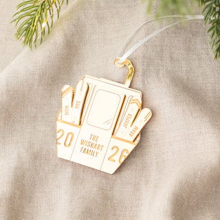 Acrylic Snowboard Cable Car Family Christmas Decoration