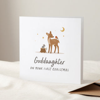 Woodland Animals First Christmas Greetings Card