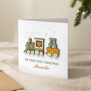 Personalised Circus Train Keepsake Card