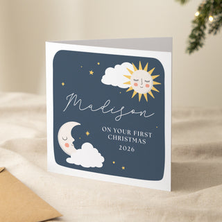 Sun & Moon First Christmas Greetings Card