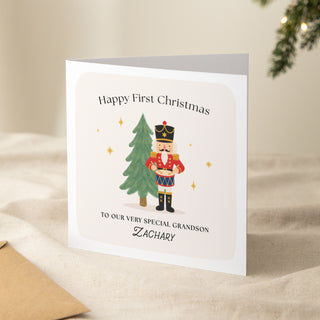 Personalised Nutcracker First Christmas Card