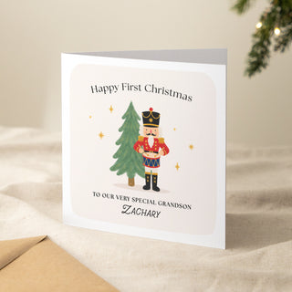 Personalised Nutcracker First Christmas Card