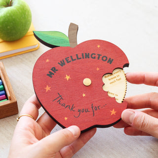 Wooden Apple 'Planisphere' Spinning Keepsake