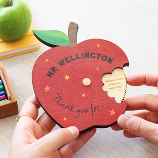 Wooden Apple 'Planisphere' Spinning Keepsake