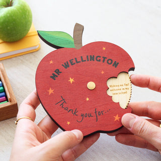 Wooden Apple 'Planisphere' Spinning Keepsake