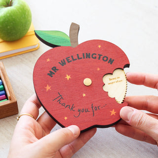 Wooden Apple 'Planisphere' Spinning Keepsake