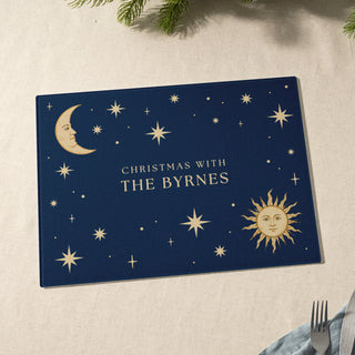 Celestial Personalised Glass Chopping Board