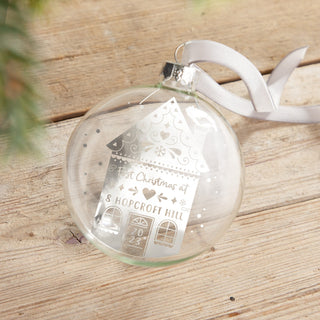 Gingerbread House Foiled Glass Bauble