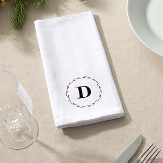 Embroidered Monogram Napkin Set