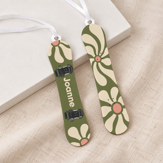 Personalised Snowboard Christmas Decoration Set