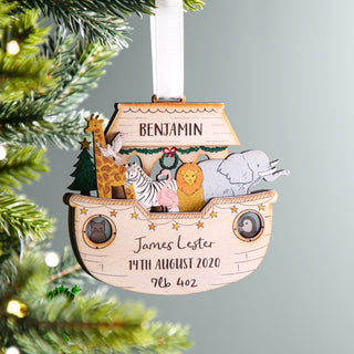 Noah's Ark First Christmas Hanging Decoration