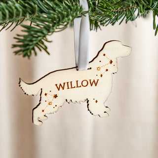 Dog Silhouette Wooden Hanging Decoration