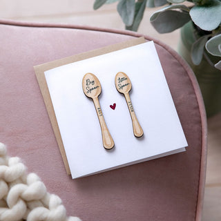 Big Spoon Little Spoon Wooden Keepsake Card