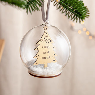 Metallic Family Christmas Tree Bauble