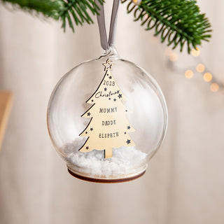 Metallic Family Christmas Tree Bauble