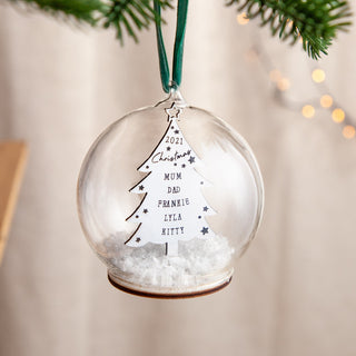 Metallic Family Christmas Tree Bauble