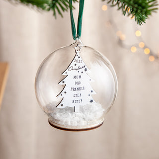 Metallic Family Christmas Tree Bauble