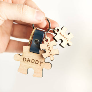 Puzzle Piece Family Keepsake Keyring