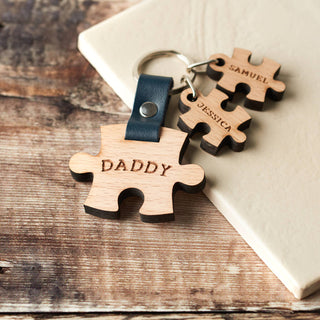 Puzzle Piece Family Keepsake Keyring