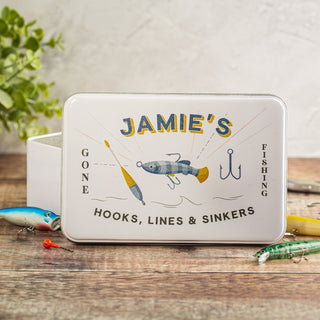 Personalised Fishing Bits Storage Tin