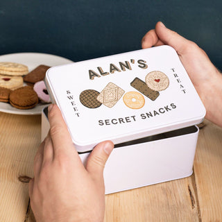 Personalised Biscuits & Snacks Storage Tin