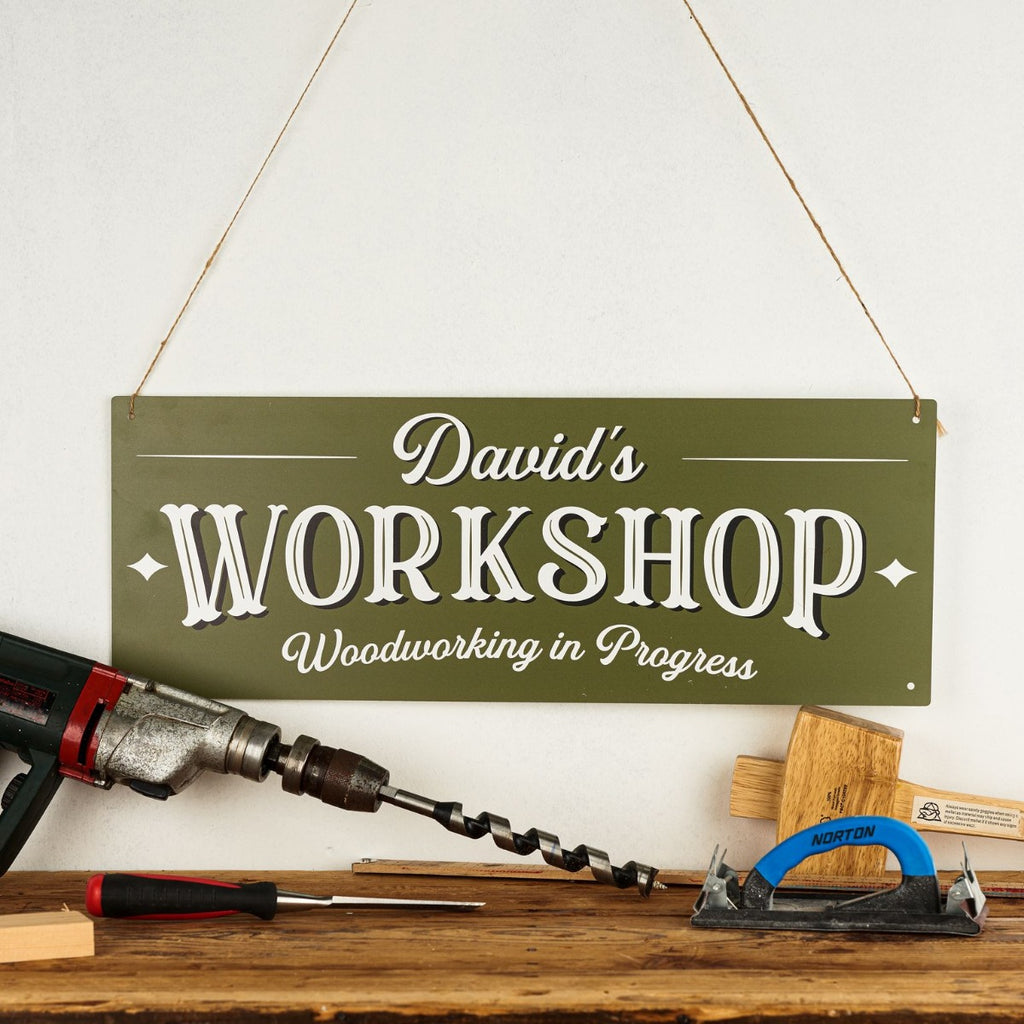 Personalised Metal Workshop Sign – No Ordinary Gift