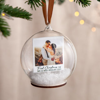 Couple's Photo Memory Bauble