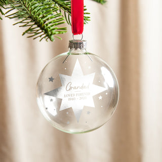 8-Point Star Foiled Memorial Bauble