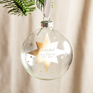 8-Point Star Foiled Memorial Bauble